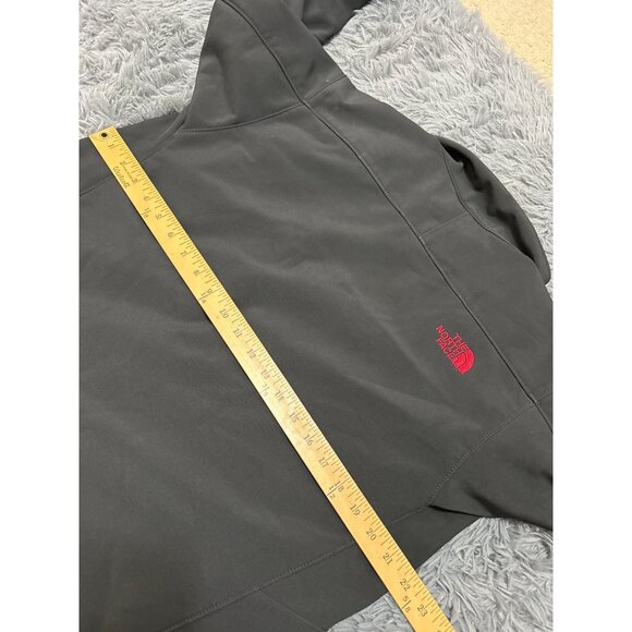 The North Face Mens Softshell Jacket Medium Black With Red Accents Full-Zip - Picture 5 of 8